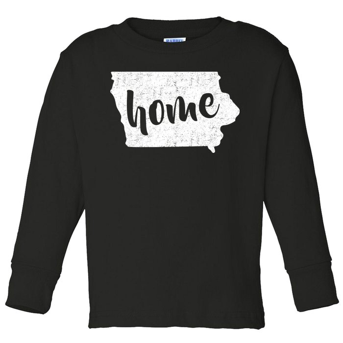 Iowa Home State Toddler Long Sleeve Shirt