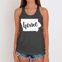 Iowa Home State Women's Knotted Racerback Tank