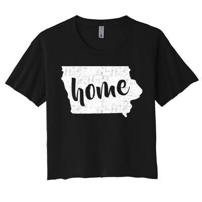 Iowa Home State Women's Crop Top Tee