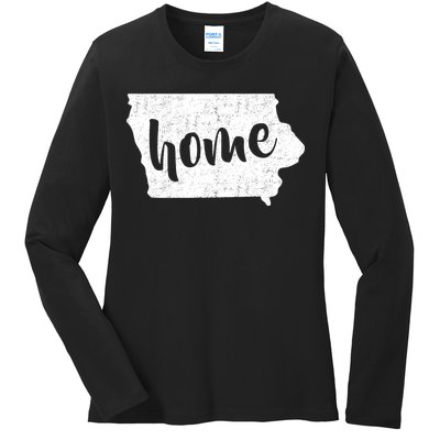 Iowa Home State Ladies Long Sleeve Shirt