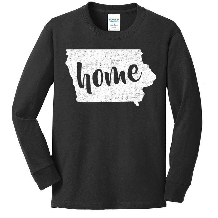 Iowa Home State Kids Long Sleeve Shirt