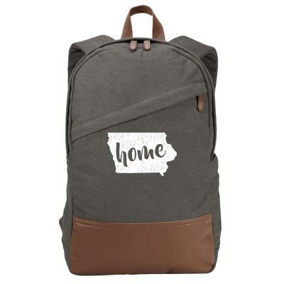 Iowa Home State Cotton Canvas Backpack