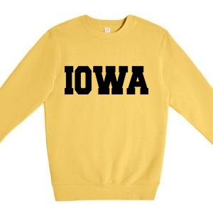 IOWA Team College University Logo Premium Crewneck Sweatshirt