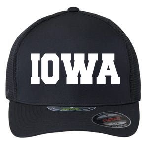 IOWA Team College University Logo Flexfit Unipanel Trucker Cap