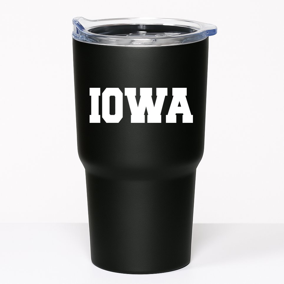 IOWA Team College University Logo Tumbler
