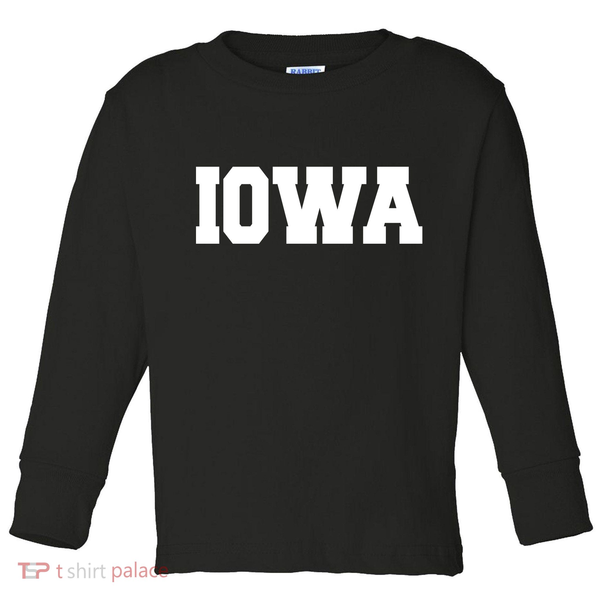 IOWA Team College University Logo Toddler Long Sleeve Shirt