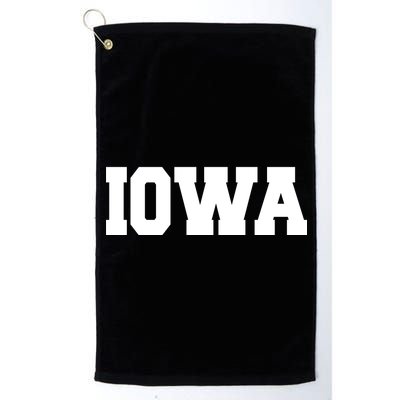 IOWA Team College University Logo Platinum Collection Golf Towel