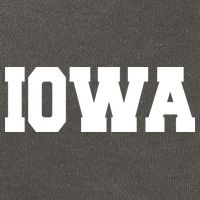 IOWA Team College University Logo Cotton Canvas Backpack