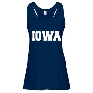 IOWA Team College University Logo Ladies Essential Flowy Tank