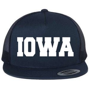 IOWA Team College University Logo Flat Bill Trucker Hat