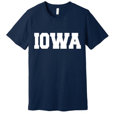 IOWA Team College University Logo Premium T-Shirt