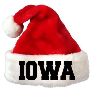 IOWA Team College University Logo Premium Christmas Santa Hat