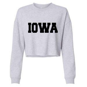 IOWA Team College University Logo Cropped Pullover Crew