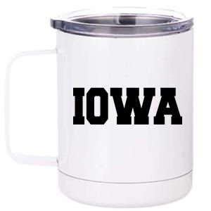 IOWA Team College University Logo 12 oz Stainless Steel Tumbler Cup