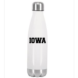 IOWA Team College University Logo Stainless Steel Insulated Water Bottle