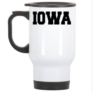 IOWA Team College University Logo Stainless Steel Travel Mug