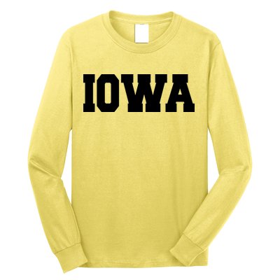 IOWA Team College University Logo Long Sleeve Shirt