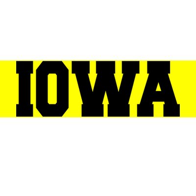 IOWA Team College University Logo Bumper Sticker