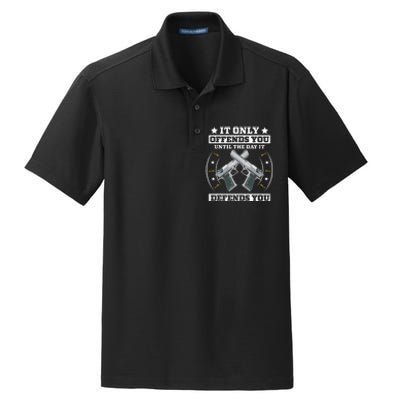 It Offends You Until It Defends You Pro 2nd Amendment Dry Zone Grid Polo