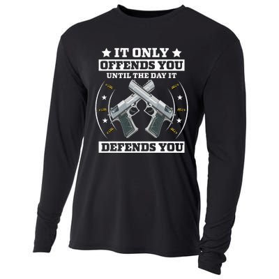 It Offends You Until It Defends You Pro 2nd Amendment Cooling Performance Long Sleeve Crew