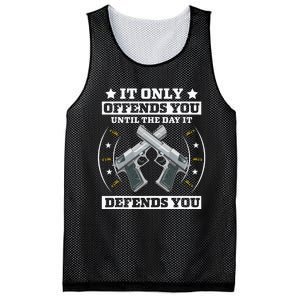 It Offends You Until It Defends You Pro 2nd Amendment Mesh Reversible Basketball Jersey Tank