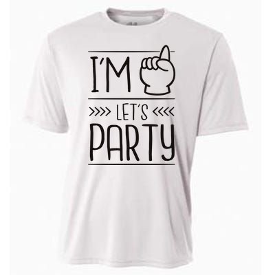 I'm One Years Old Let's Party Birthday Cooling Performance Crew T-Shirt