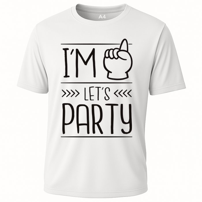 I'm One Years Old Let's Party Birthday Cooling Performance Crew T-Shirt