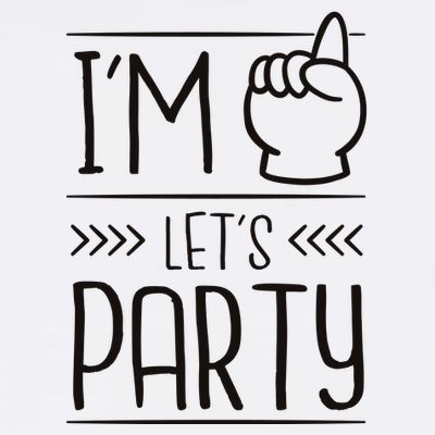I'm One Years Old Let's Party Birthday T-Shirt