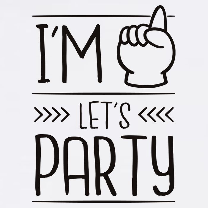 I'm One Years Old Let's Party Birthday T-Shirt