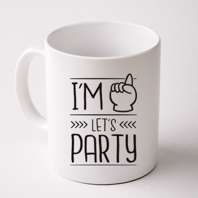 I'm One Years Old Let's Party Birthday Coffee Mug