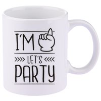 I'm One Years Old Let's Party Birthday 11oz C Handle Ceramic Mug