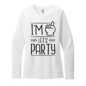 I'm One Years Old Let's Party Birthday Womens CVC Long Sleeve Shirt