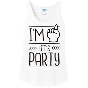 I'm One Years Old Let's Party Birthday Ladies Essential Tank