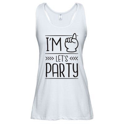 I'm One Years Old Let's Party Birthday Ladies Essential Flowy Tank