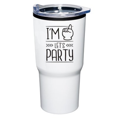 I'm One Years Old Let's Party Birthday Tumbler