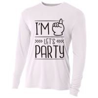 I'm One Years Old Let's Party Birthday Cooling Performance Long Sleeve Crew
