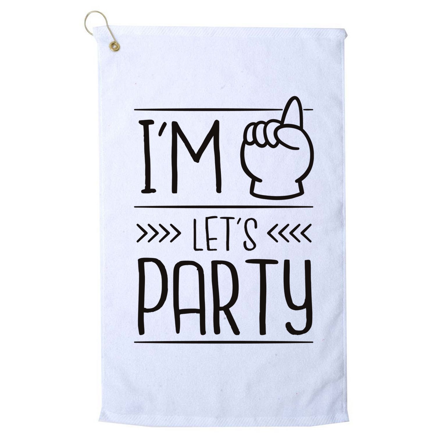 I'm One Years Old Let's Party Birthday Golf Towel