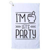 I'm One Years Old Let's Party Birthday Golf Towel