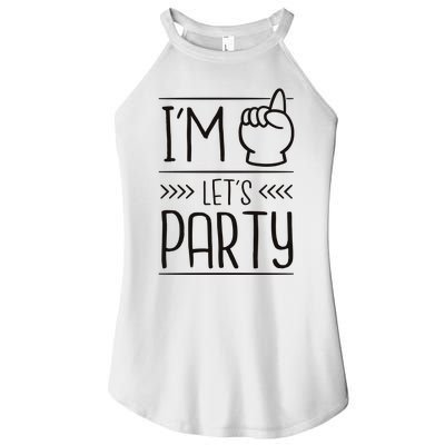 I'm One Years Old Let's Party Birthday Women’s Perfect Tri Rocker Tank