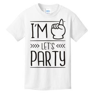 I'm One Years Old Let's Party Birthday Kids T-Shirt