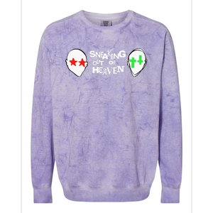 Intellectual Property 2 2 Heads Sneaking Out Of Heaven Colorblast Crewneck Sweatshirt