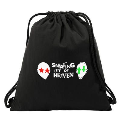 Intellectual Property 2 2 Heads Sneaking Out Of Heaven Drawstring Bag