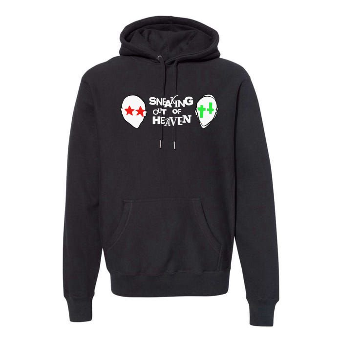 Intellectual Property 2 2 Heads Sneaking Out Of Heaven Premium Hoodie