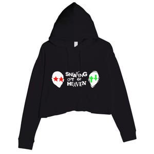 Intellectual Property 2 2 Heads Sneaking Out Of Heaven Crop Fleece Hoodie