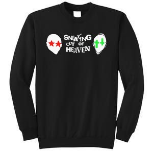 Intellectual Property 2 2 Heads Sneaking Out Of Heaven Tall Sweatshirt