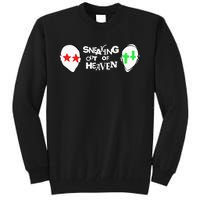 Intellectual Property 2 2 Heads Sneaking Out Of Heaven Tall Sweatshirt