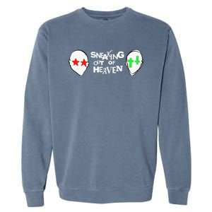 Intellectual Property 2 2 Heads Sneaking Out Of Heaven Garment-Dyed Sweatshirt