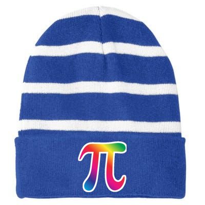 Inspire Pi 3 14 Math Teacher Pi National Day Funny Gift Striped Beanie with Solid Band