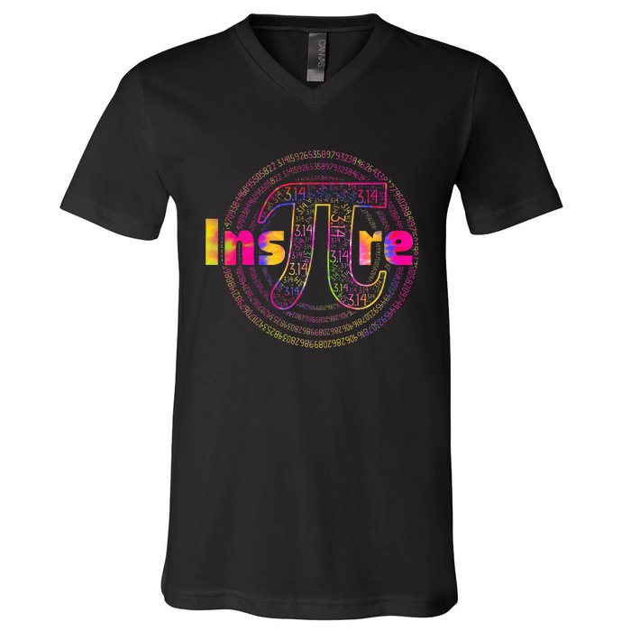 Inspire Pi 3.14 Math Teacher Pi National Day V-Neck T-Shirt