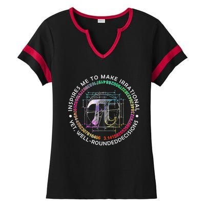 Inspire Pi 3 14 Math Teacher Pi National Day Gift Ladies Halftime Notch Neck Tee